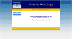 Desktop Screenshot of mcarronwebdesign.com